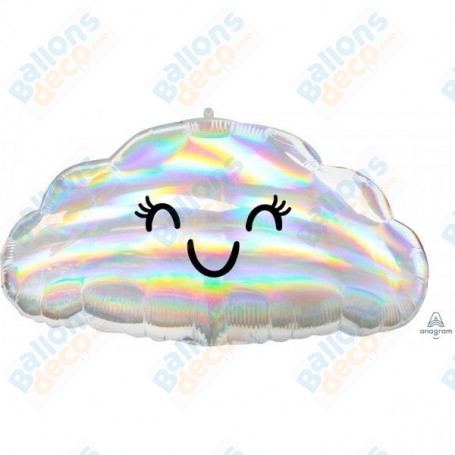 Ballon Nuage Blanc Holographique