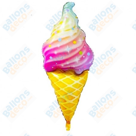 Ballon Cornet De Glace Arc-En-Ciel