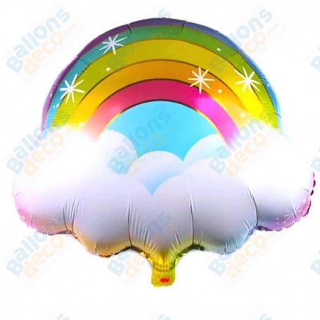 Ballon Nuage Et Arc-en-ciel Pastel