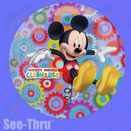 Ballon Mickey Transparent See-Thru Disney, Décorations ballons pour anniversaire.
