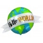 Ballon Planète Terre Hello World