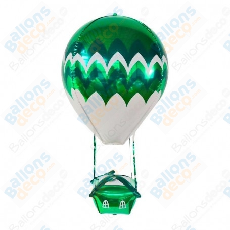Ballons Montgolfières De Couleurs Vert 3D