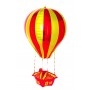 Ballon Montgolfière De Couleurs Jaune et Rouge 3D New