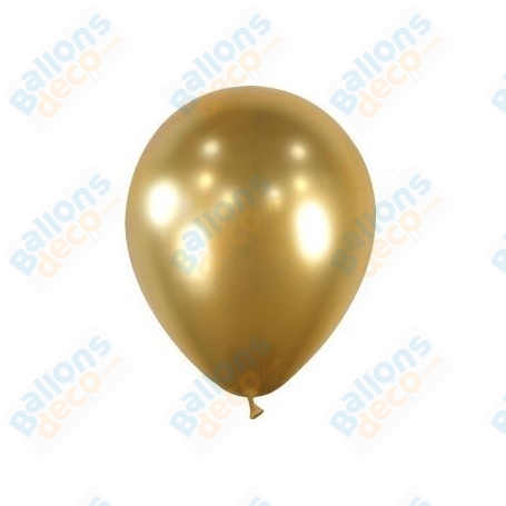 Ballon Doré Brillant Chromé de 12 cm, Décorations ballons pour anniversaire.