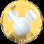 Ballon Mickey de couleur Or et Argent Rond Disney, Décorations ballons pour anniversaire.