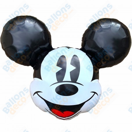 Ballon Mickey Tête Noir et Blanc Disney Anagram, Décorations ballons pour anniversaire, Décorations Disneyland Paris.