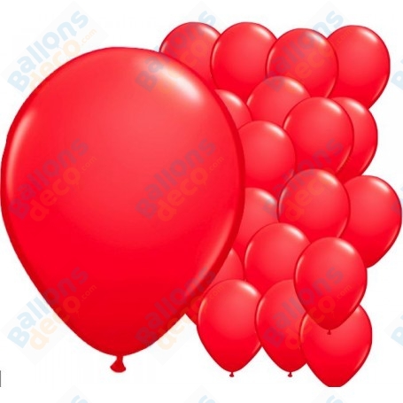 Ballons Ronds de baudruche Standard Rouge de 30 cm. décoration ballons, arche anniversaire Mariage