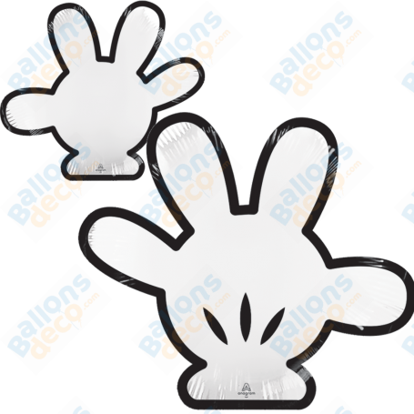 Ballon Gant Mickey Blanc Disney Anagram, Décorations ballons pour anniversaire, Disneyland Paris.