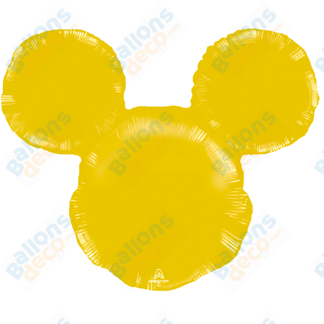 Ballon Mickey Tête Jaune Disney Anagram, Décorations ballons pour anniversaire, Décoration Disneyland Paris.