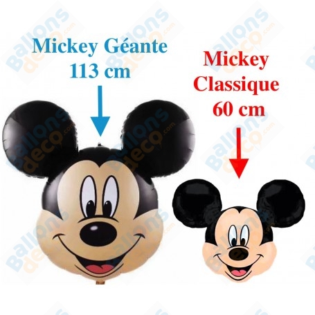 Ballon Mickey Tête Géante Disney, Décorations ballons pour anniversaire, Disneyland Paris.