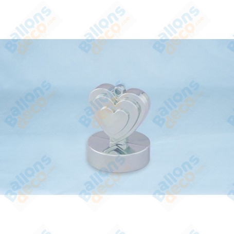 Contrepoids Ballons Forme Coeur x 2 Argent