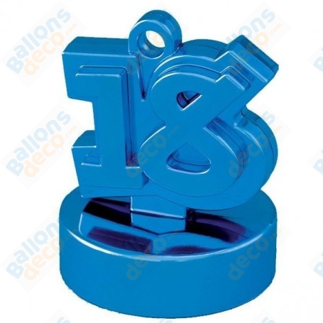 Contrepoids Ballons Bleu 18 Ans x 2, Décorations ballons pour anniversaire.