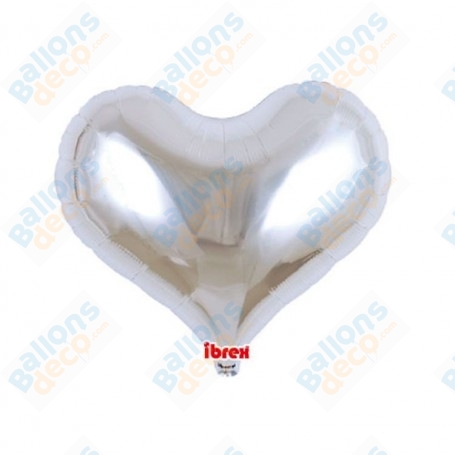 Ballon Coeur Argent Ibrex Jelly