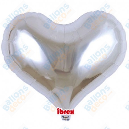 Ballon Coeur Ibrex Jelly Grand Modèle Argent