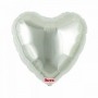 Ballon Coeur Ibrex 35 cm Argent