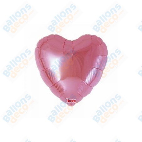 Ballon Coeur Ibrex 35 cm Rose Vif