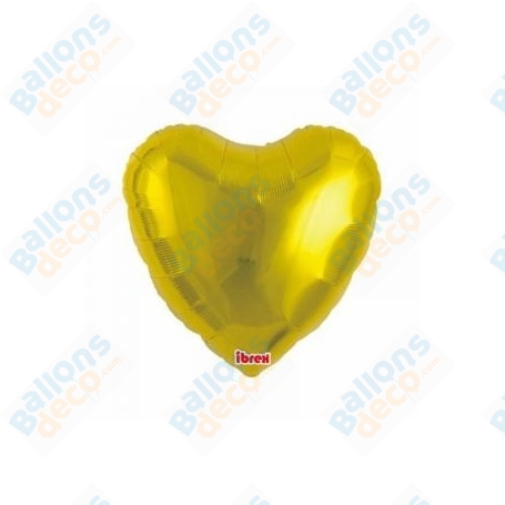 Ballon Coeur Ibrex 35 cm Or