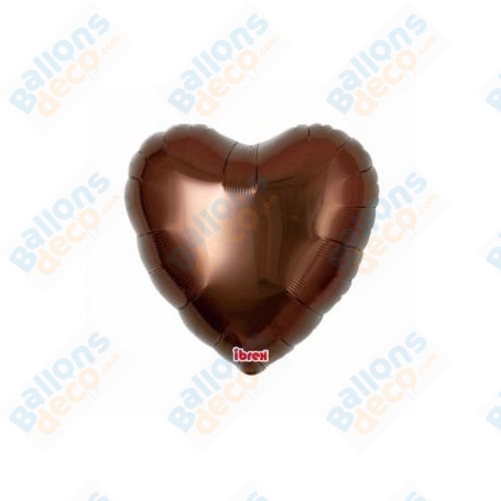 Ballon Coeur Ibrex 35 cm Marron