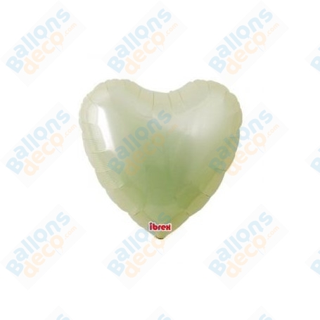 Ballon Coeur Ibrex 45 cm Ivoire