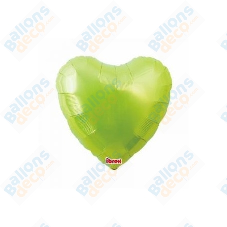 Ballon Coeur Ibrex 45 cm Vert Anis
