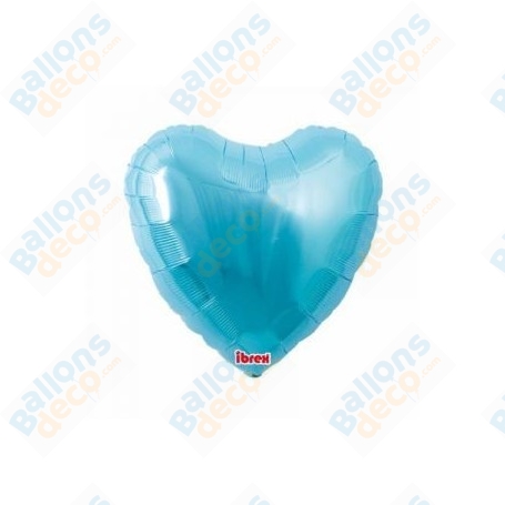 Ballon Coeur Ibrex 45 cm Bleu Ciel