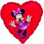 Ballon Minnie Coeur Rouge Disney