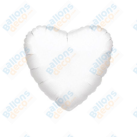 Ballon Coeur 45 cm Blanc