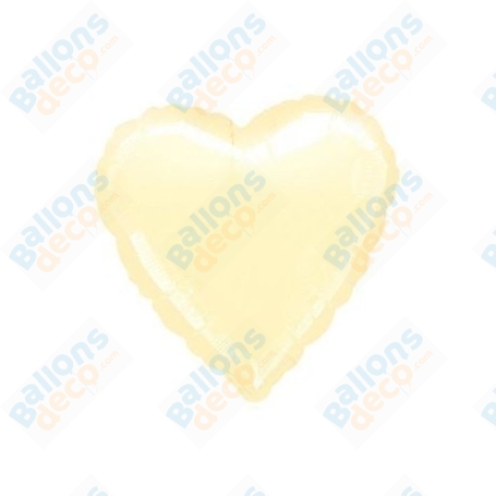Ballon Coeur 45 cm Ivoire