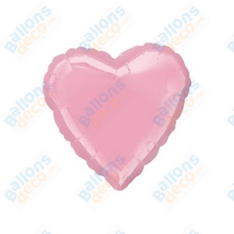Ballon Coeur 45 cm Rose Pale