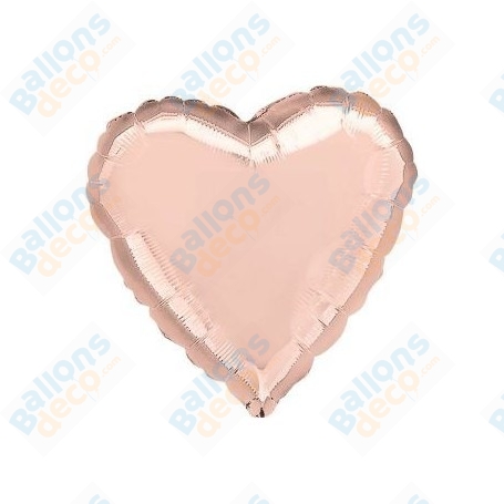 Ballon Coeur 45 cm Rose Gold