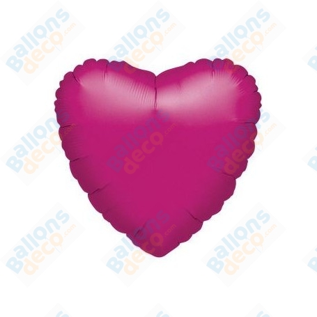 Ballon Coeur 45 cm Magenta