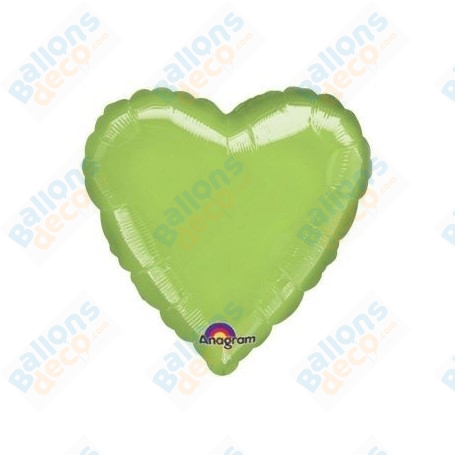 Ballon Coeur 45 cm Vert Anis