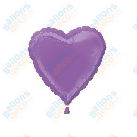Ballon Coeur 45 cm Lila Vif