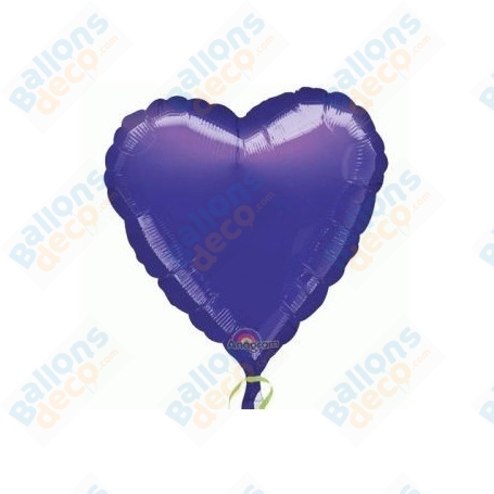 Ballon Coeur 45 cm Violet
