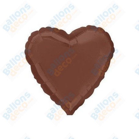 Ballon Coeur 45 cm Marron