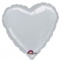 Ballon Coeur 45 cm Argent