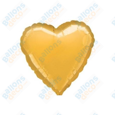 Ballon Coeur 45 cm Or