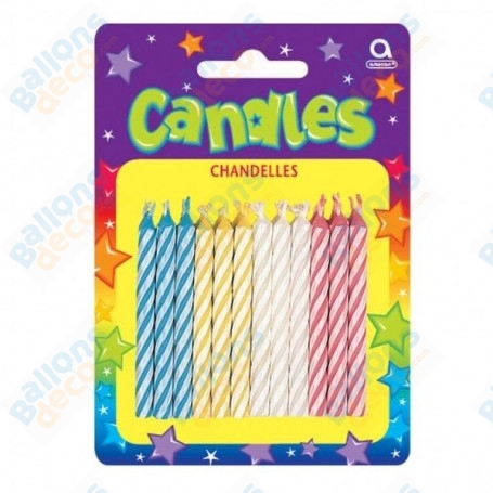 Bougies 4 Couleurs x 24