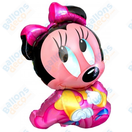Ballon Minnie rose Baby Girl, Disney, Décorations ballons pour anniversaire, naissance, Baby Shower.