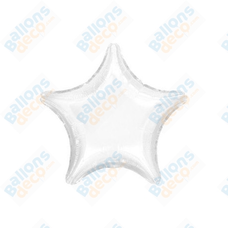 Ballons Etoile 45 cm Blanc