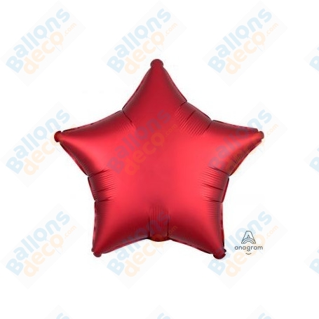 Ballons Etoile 45 cm rouge Satin Luxe