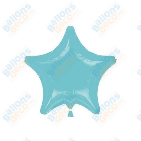 Ballons Etoile 45 cm Bleu Turquoise
