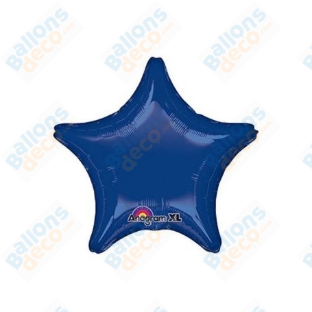 Ballons Etoile 45 cm Bleu Nuit