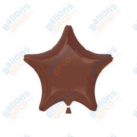 Ballons Etoile 45 cm Marron