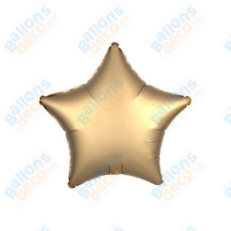 Ballons Etoile 45 cm Or Satin Luxe