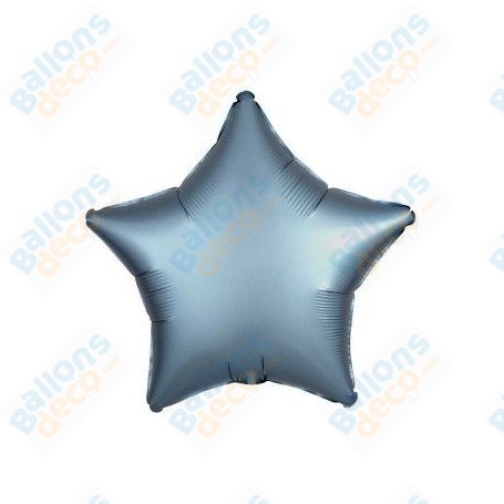 Ballons Etoile 45 cm Gris Sombre Satin Luxe