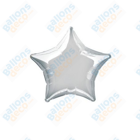 Ballons Etoile 45 cm Argent