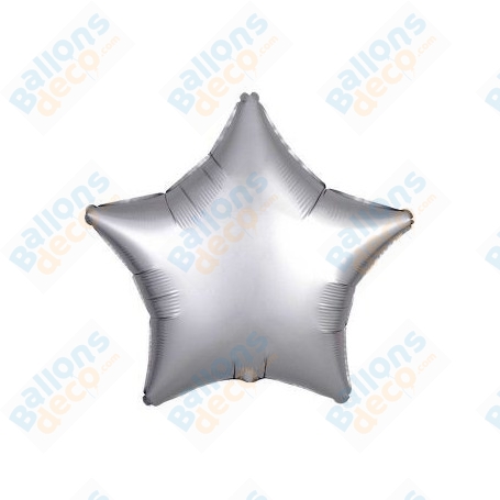Ballons Etoile 45 cm Argent