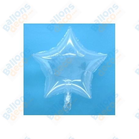 Ballons Etoile 45 cm Transparent