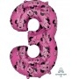 Ballon Minnie Chiffre de 3 Rose 86 cm Disney
